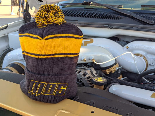 MDS Pom Pom Beanie (Black/Yellow Only!)